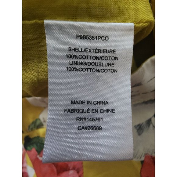 Parker Floral Ruched Ruffle Skirt Yellow Red Green, White 6 - Picture 4 of 4